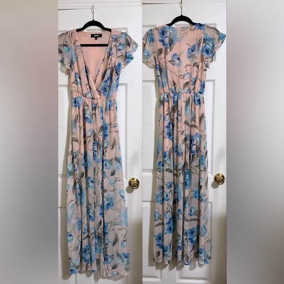 Lulu's Where Wildflowers Grow Peach Maxi Dress - Picture 7 of 8